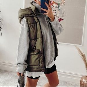 J. Crew Puffer Hunter Green Down Filled Vest